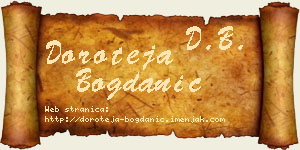 Doroteja Bogdanić vizit kartica